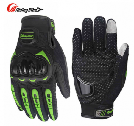 MANUSI NEGRU / VERDE CU PROTECTI MOTO/ATV/CROSS