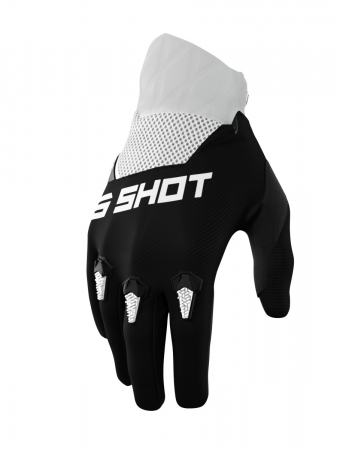 ATV-URI - MANUSI OFF-ROAD NEGRE-ALBE SHOT XXL