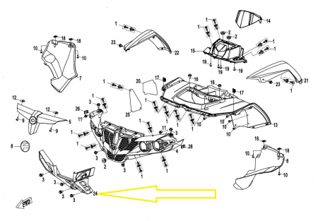 MASCA FATA CFMOTO 520 / 550 / 600  2014-2020 [1]