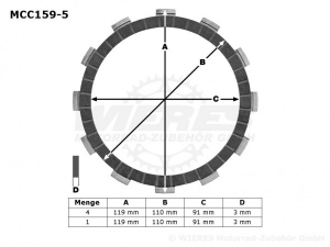 SET LAMELE AMBREIAJ HONDA CBR 125 04-17, CG 125 04-08, NX 125 89-98 [1]