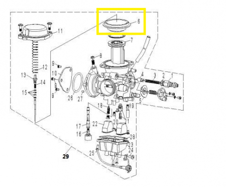 MEMBRANA CARBURATOR CFMOTO 500 2008-2014 [1]