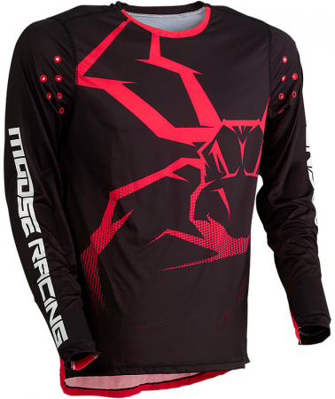 Bluze moto - Bluza MooseRacing Negru/Rosu S