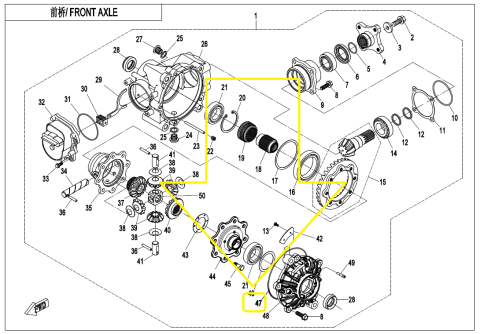 O-RING CAPAC DIFERENTIAL FATA CFMOTO ATV/SSV/UTV 2016-2025 [1]