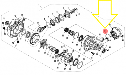 O-RING MOTORAS DIFERENTIAL FATA CFMOTO ATV/SSV/UTV 500,625,800 2007-2020 [1]