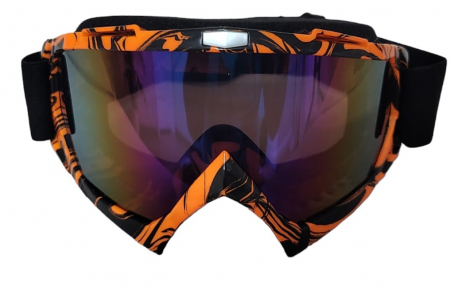 Ochelari - OCHELARI OFFROAD PORTOCALIU CU NEGRU ( FUMURI ) / (TRANSPARENTA)