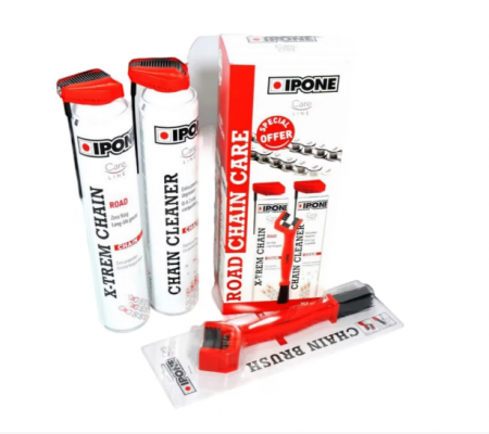 PACHET INTRETINERE LANT MOTO STRADA IPONE 2X750 ML + PERIE LANT [2]