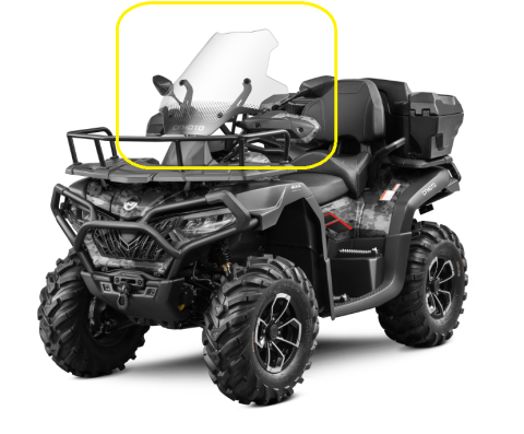 PARBRIZ + KIT MONTAJ ATV CFMOTO CFORCE 600/625 2019->2026 [1]