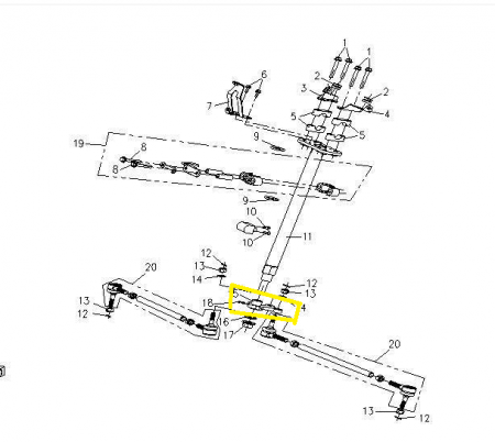 PARGHIE INFERIOARA COLOANA DIRECTIE CFMOTO 500 X5 / 625 X6 2007-2016 [4]