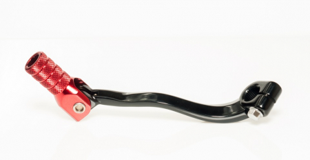 PEDALA SCHIMBATOR / VITEZA - PEDALA SCHIMBATOR HONDA CRF 250R '04-'09, CRF 250X '04-'17 ALUMINIU NEGRU, VÂF ROSU