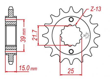 PINION ATAC KYMCO 250 MXU/KXR/KXU '02-15' 300 MAXXER '05-16 / SMC BAROSA 300,320 [1]