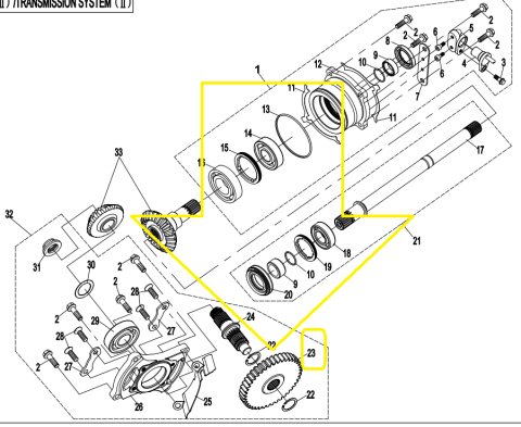 PINION CUTIE ACTIONARE ANGRENAJ CONIC CFMOTO ATV/SSV/UTV 800/820/850/1000 2012-2026 [1]