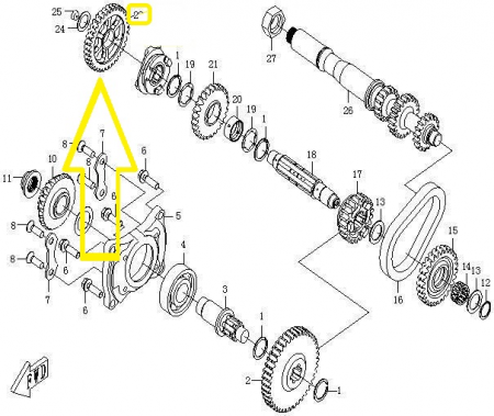 PINION CUTIE LOW TRANSMISIE CFMOTO 500 / 625 [3]