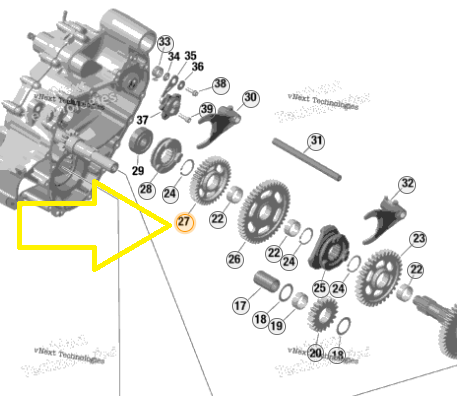 PINION CUTIE VITEZE CAN-AM RENEGADE / OUTLANDER / MAVERICK G2 36T [1]