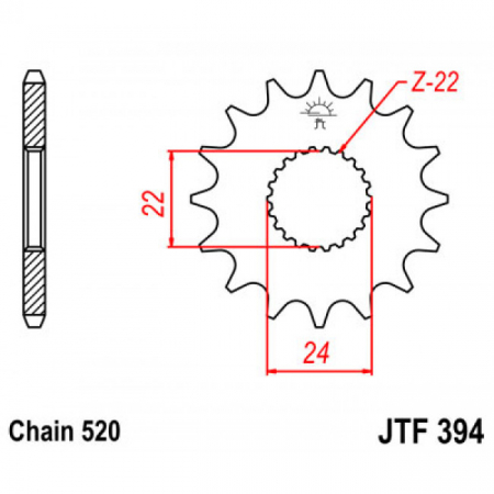 PINION FATA APRILIA AF1 125 / ETX 125 / PEGASO 125 / REDROSE 125 / RS 125 [1]
