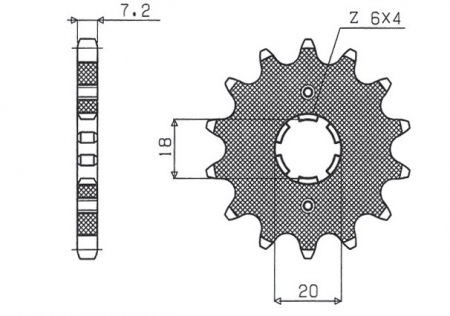 PINION FATA HONDA (CB,CG,XL,) / DAELIM (VL,VS,ALTINO) / DERBI SENDA 125CC [1]