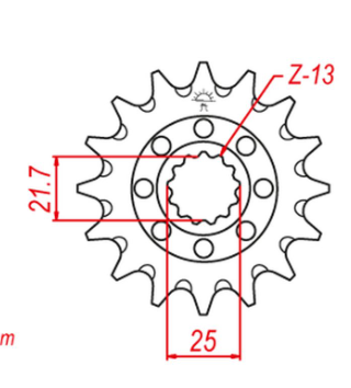 PINION FATA KAWASAKI KXF 450 '06-20' KLX 450 '08-20 [1]