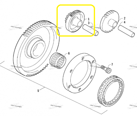 PINION PORNIRE INTERMEDIAR ARCTIC-CAT 375/400 TBX / FIS / TRV 2003-2008 , ARCTICAT 366/425/450/500 2009-2024 [2]