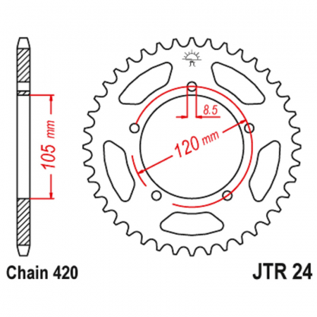 Pinion / Lant transmisie - PINION SPATE APRILIA JTR24.51