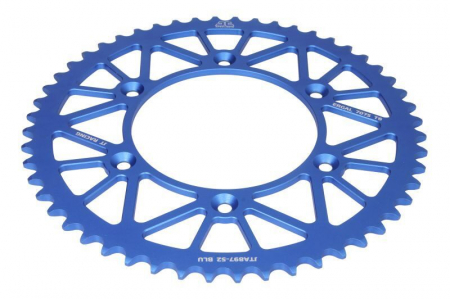 Pinion / Lant transmisie - PINION SPATE ALUMINIU KTM 52 DINTI ALBASTRU KTM SX / EXC / LC4  PAS LANT 520