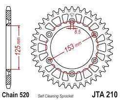 PINION SPATE BETA 125/  250 / 400 / HONDA CRF 125 / 250 / 450 / 500 / XR 520 51 DINTI ALUMINIU [1]