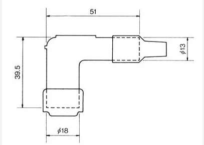 PIPA BUJIE MOTO UNIVERSALA 90 GRADE NGK [2]