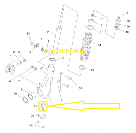 PIVOT INFERIOR POLARIS SPORTSMAN/SCRAMBLER/MAGNUM 300 / 325 / 400 / 500 / 600 / 700 / 800 [2]
