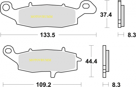 Placute frana - PLACUTE FATA STANGA SINTER KAWASAKI Z750 / SUZUKI SV650