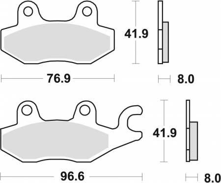 PLACUTE FRANA FATA YAMAHA YFZ 450 . YFM 700 CAN-AM COMMANDER 1000 / KAWASAKI KVF 750 [1]