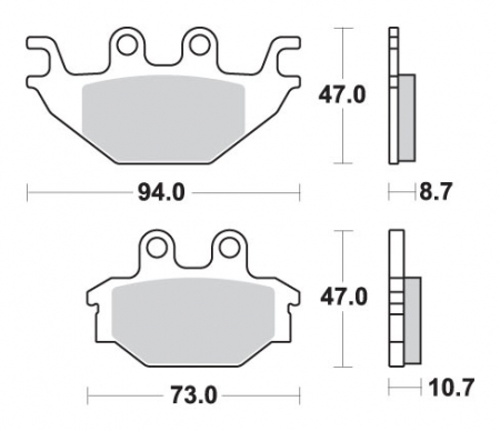PLACUTE FRANA ADLY/KYMCO/CECTEK/SYM/TGB/YAMAHA (SINTER) [2]