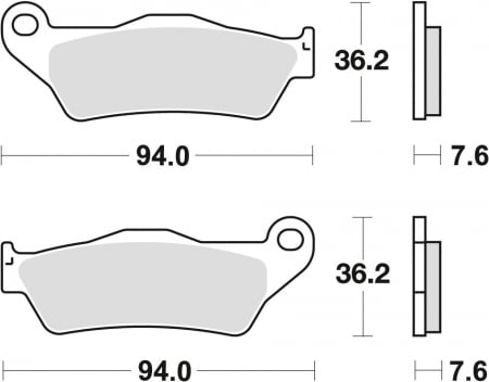 PLACUTE FRANA FATA KTM SX125 / SX250 / 300 / 450 / EXC-F 250/350/400/450/530 1995-2024 [1]