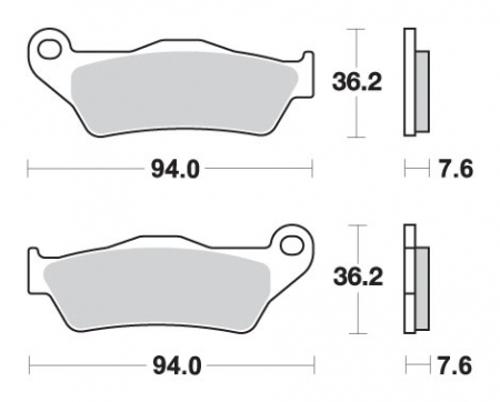 PLACUTE FRANA FATA KTM EXC/SX 125-525 PLACUTE SINTER [1]