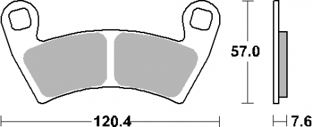 PLACUTE FRANA FATA / SPATE  POLARIS RZR / RANGER / SPORTSMAN CU SINTER [4]