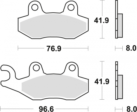 PLACUTE FRANA FATA YAMAHA YZ 125/250,KAWASAKI KX125/250/500 / CAN-AM COMMANDER / CFMOTO UTV [1]