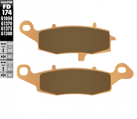 Placute frana - PLACUTE FATA KAWASAKI ER6 06-16, VERSYS 650 / Z 750 04-06, ZR7 99-04, W 800 '11-, GPZ 1100 95-14, VN 95-14 1600 03-08, VN 1700 09-17, SUZUKI GS 500 96-08, GSF 600 00-04,