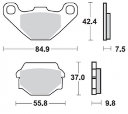PLACUTE FRANA KAWASAKI KDX 200,KL 650,KLR 650,KMX125,KX125 ,SUZUKI LT-A/F 500 , AEON COBRA , CECTEK [1]