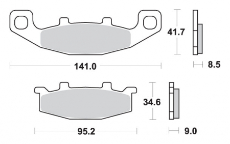 PLACUTE FRANA KAWASAKI KLE 500 / ZZR 250 / GPX 600 /  GTR 1000 / ER-5 / ZR 750 / SUZUKI GS 500 / DR 800 [1]