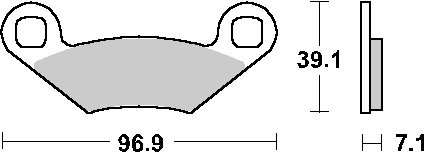 Sistem franare - PLACUTE FRANA  POLARIS 250/300/325/450/500/525/570/600/700/800 SINTER
