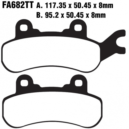 PLACUTE FRANA CAN-AM  DEFENDER / MAVERICK / TRAXTER 1000 CC STANGA [1]