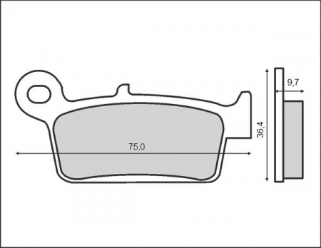 PLACUTE FRANA SPATE HONDA CRF 230 08-10, XR 250 88-97, XR 600 91-99, YAMAHA WR 125 98-07 [1]