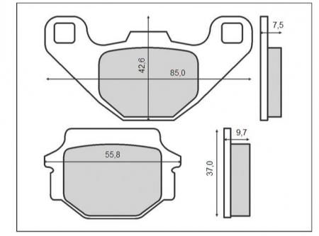Placute frana SPATE Kawasaki KX/KMX 125/250 KLR650 MCB523 [1]
