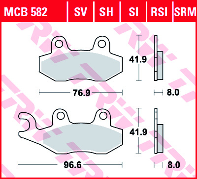 PLACUTE FRANA SUZUKI DR 350 / TS 200 / YAMAHA XTZ 750 / KYMCO STRYKER 125 [1]