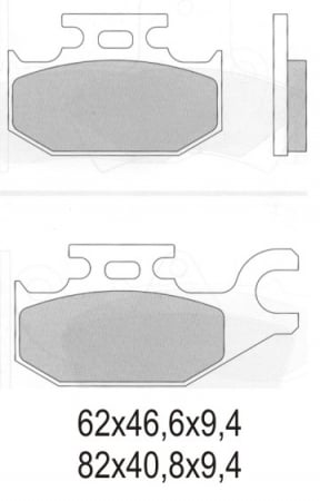 Frana - PLACUTE FRANA SUZUKI LTA / LTF 400 08-, LTA 450 06-12, LTA 500 09-, LTA 700 05-07, LTA 750 08-, FAȚĂ