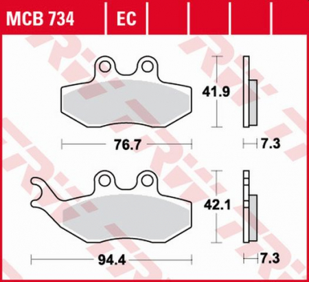 Sistem Franare - PLACUTE RANA  APRILIA SX 50 14-, YAMAHA DT 50 04-08, TZR 50 03-20, XT 125 05-11