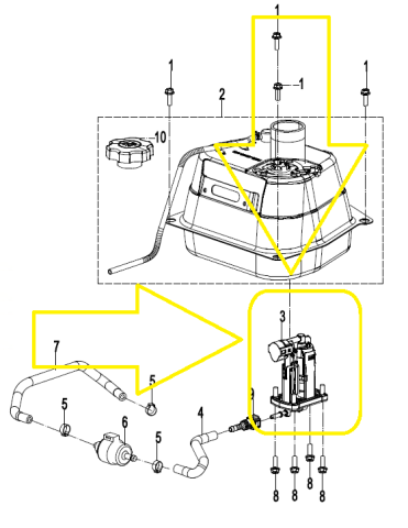 POMPA BENZINA COMPLETA ATV CFMOTO 110 / CF110AY10 [3]