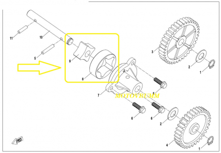 POMPA ULEI CFMOTO CFORCE / UFORCE / ZFORCE  800 / 820 / 850 / 1000 2012-2023 [3]
