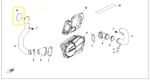 PRE-FILTRU ADMISIE CVT CFMOTO CFORCE 400/450/520/850/1000 2016-2025 [1]