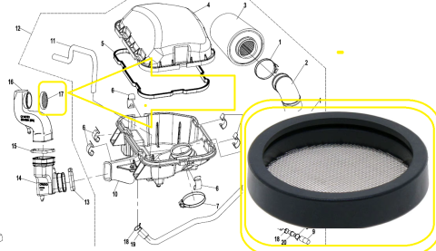 ATV-uri (Piese) - PREFILTRU ADMISIE CARCASA FILTRU AER CFMOTO CFORCE 850-1000 2018-2025