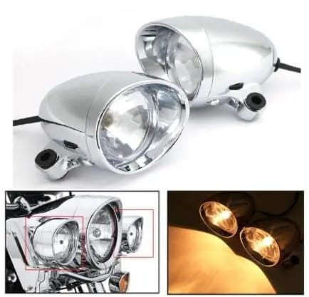 Stop - PROIECTOARE CROMATE MOTOCICLETA RETRO 2BUC/SET