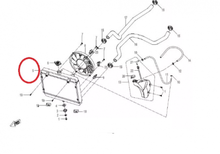 RADIATOR RACIRE CFMOTO CFORCE 400 / 450 / 500 / 520 / 550 ( 625 X6 ) [2]