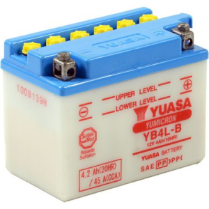Acumulatori - ACUMULATOR YUASA YB4L-B 12V 4.2Ah 45A KAWASAKI APRILIA DERBI MALAGUTI MBK